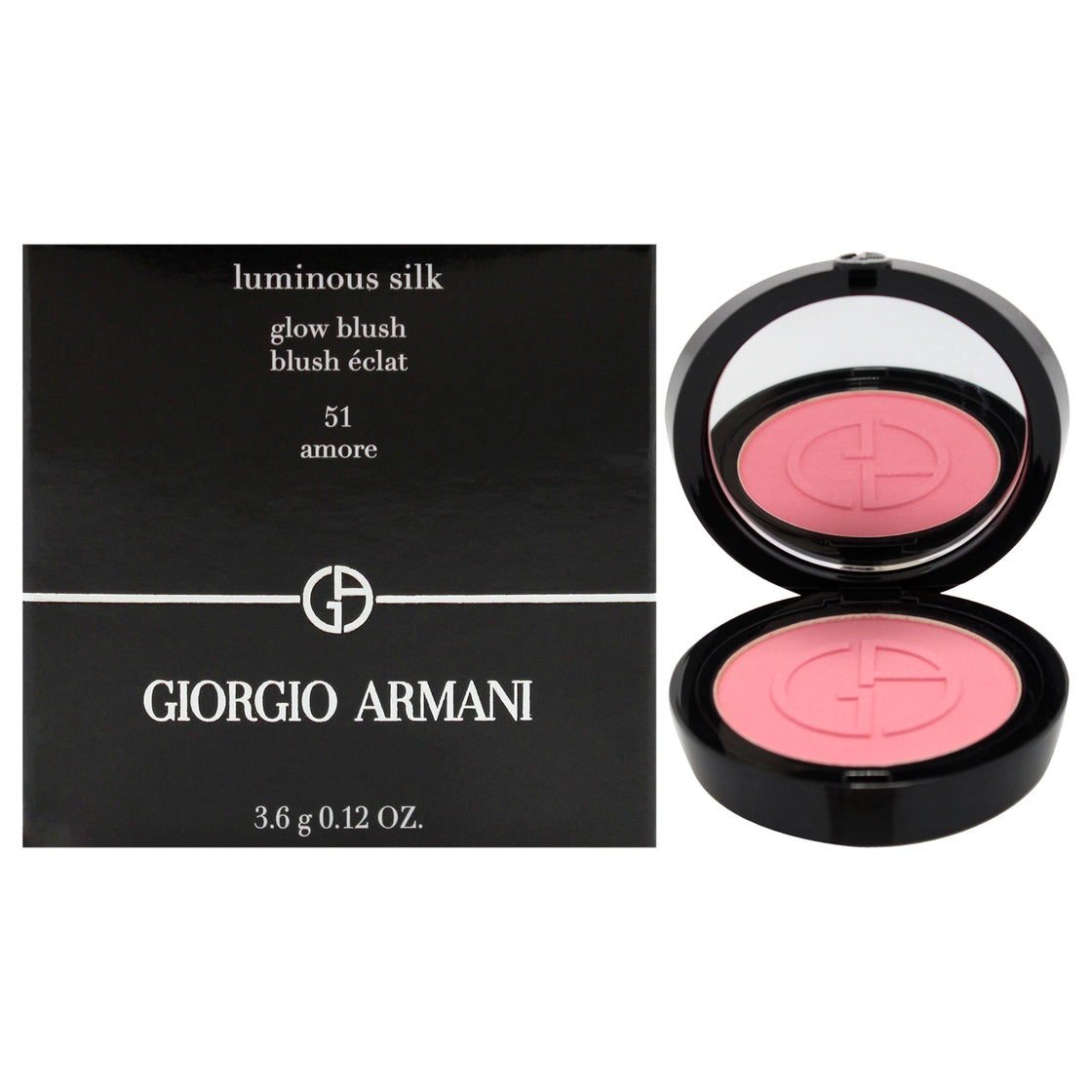 Luminous Silk Glow Blush- 51 Amore by Giorgio Armani for Women - 0.12 oz Blush