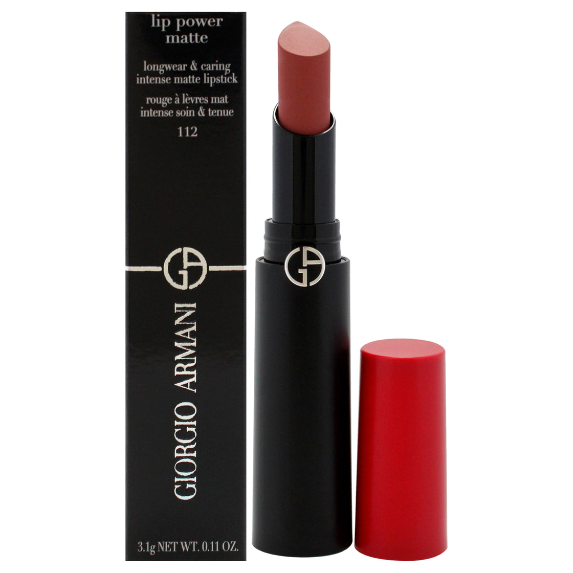 Lip Power Matte Longwear Lipstick - 112 Stylish by Giorgio Armani for Women - 0.11 oz Lipstick