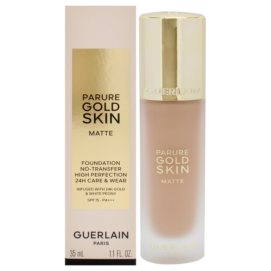 Parure Gold Skin Matte 24H Wear No-Transfer Foundation SPF 15 - 3N Neutral by Guerlain for Women - 1.1 oz Foundation