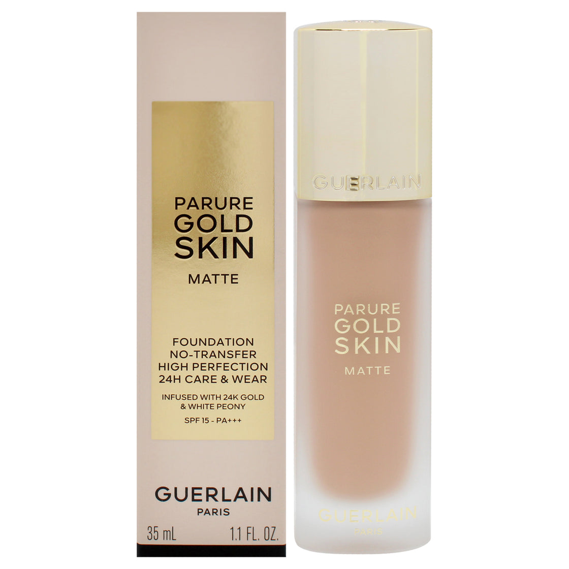 Parure Gold Skin Matte 24H Wear No-Transfer Foundation SPF 15 - 3W Warm by Guerlain for Women - 1.1 oz Foundation