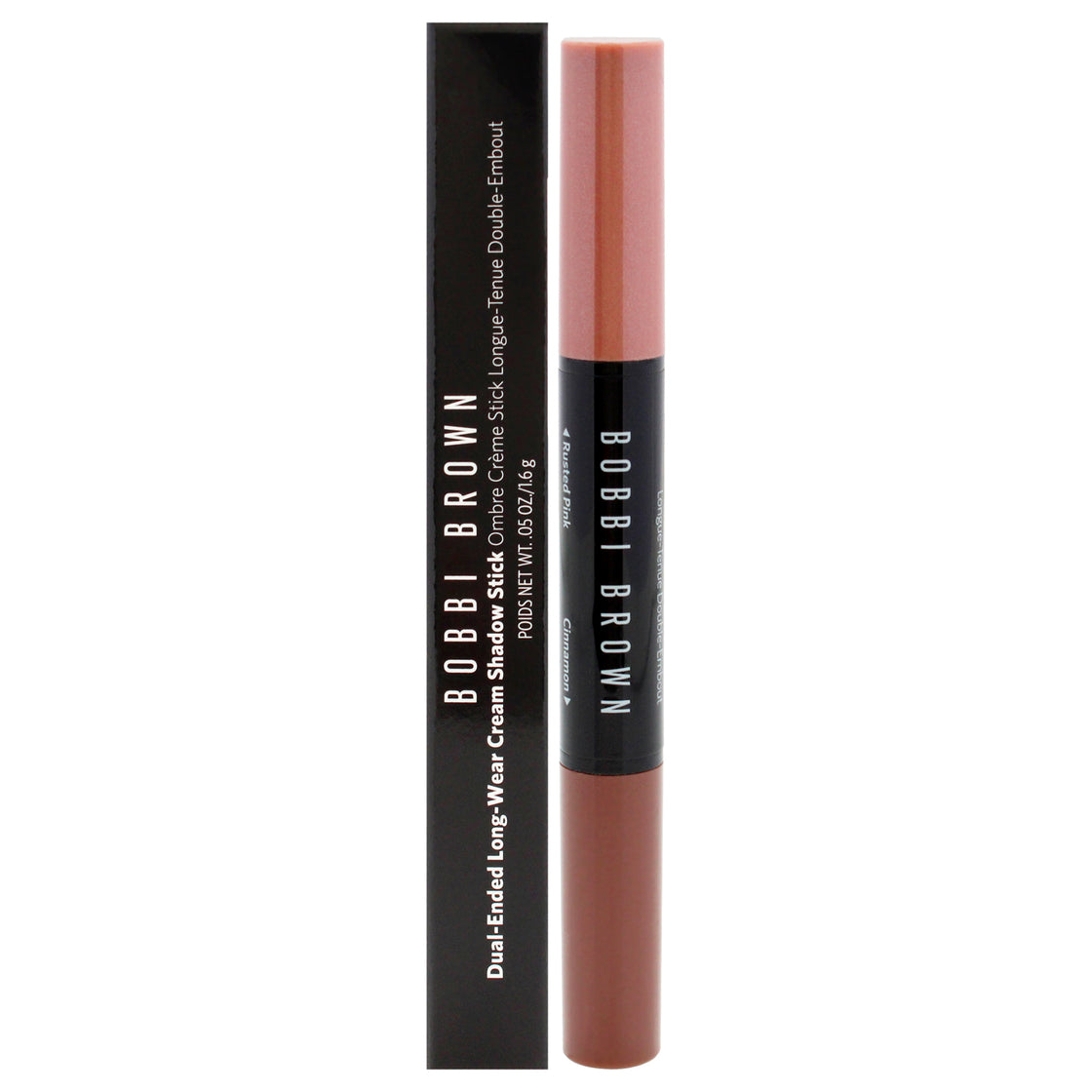 Dual-Ended Long-Wear Cream Shadow Stick - Rusted Pink-Cinnamon by Bobbi Brown for Women - 0.05 oz Eye Shadow