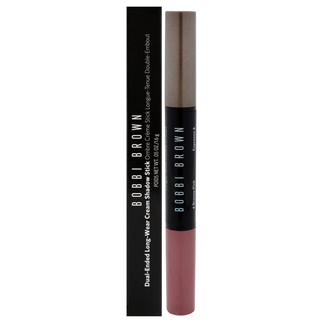 Dual-Ended Long-Wear Cream Shadow Stick - Bronze Pink-Espresso Matte by Bobbi Brown for Women - 0.05 oz Eye Shadow