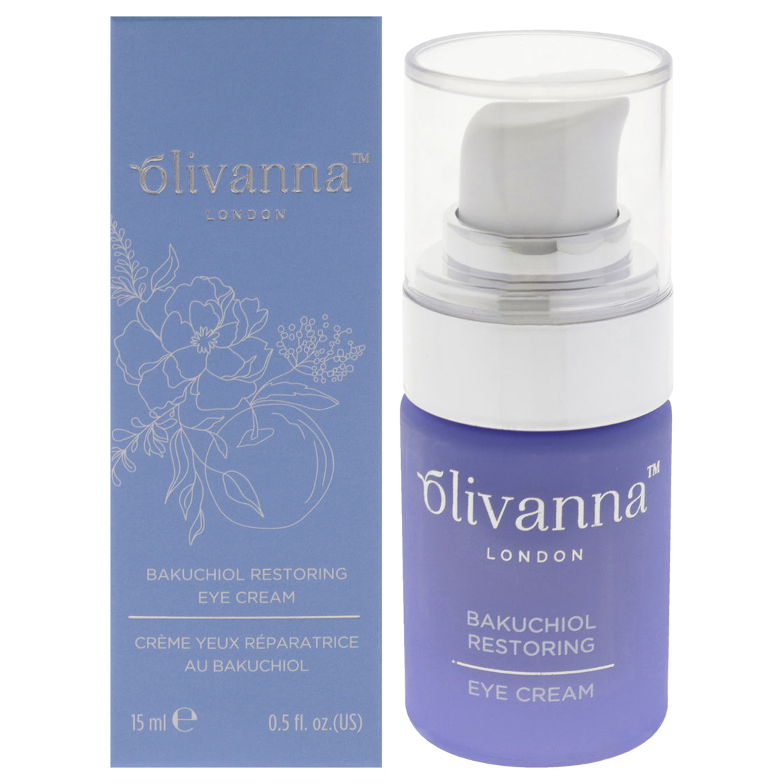 Bakuchiol Restoring Eye Cream by Olivanna for Women - 0.5 oz Cream