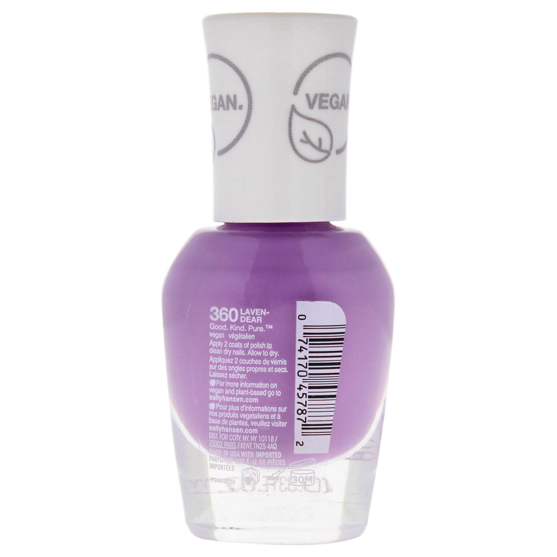 Good Kind Pure Vegan - 360 Laven-Dear by Sally Hansen for Women - 0.33 oz Nail Polish