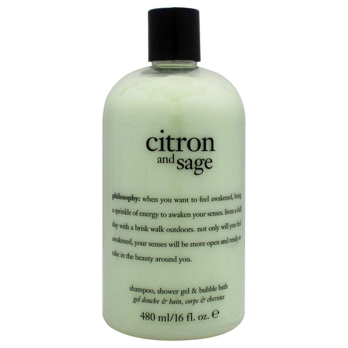 Citron and Sage by Philosophy for Unisex - 16 oz Shampoo, Shower Gel and Bubble Bath