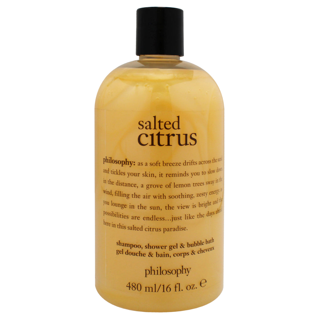 Salted Citrus by Philosophy for Unisex - 16 oz Shampoo, Shower Gel and Bubble Bath