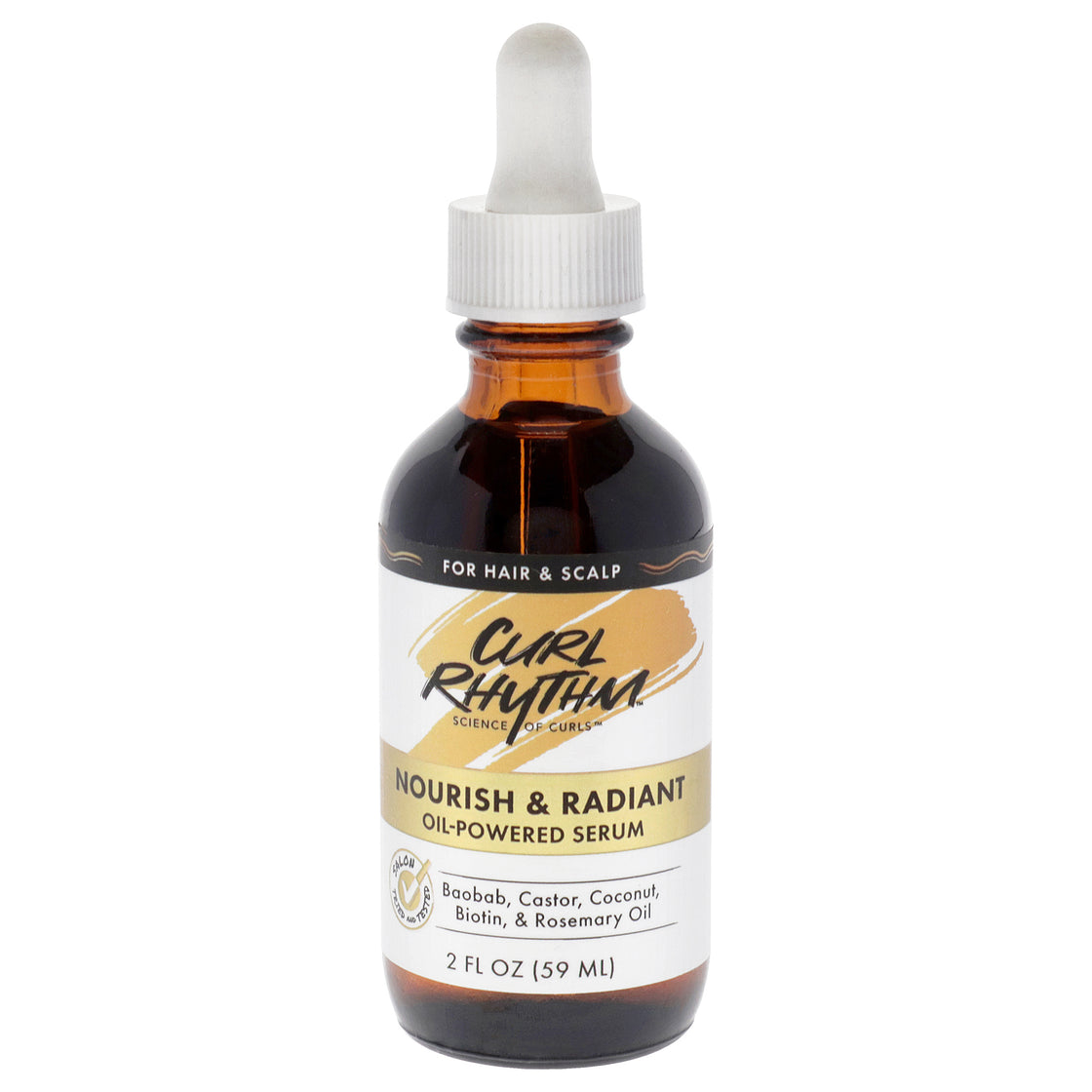 Nourish and Radiant Oil-Powered Serum by Curl Rhythm for Women - 2 oz Oil