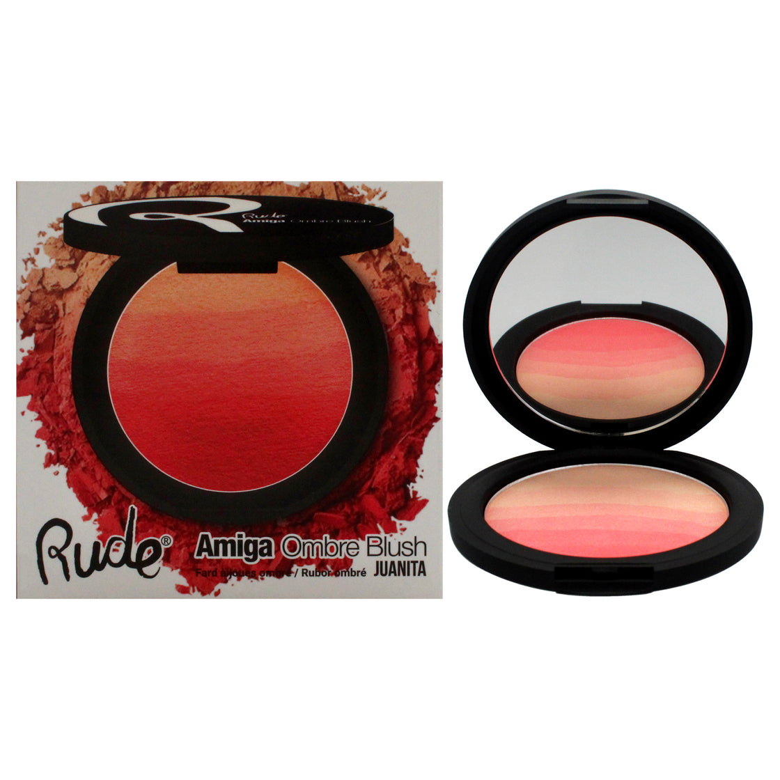 Amiga Ombre Blush - Juanita by Rude Cosmetics for Women - 0.282 oz Blush