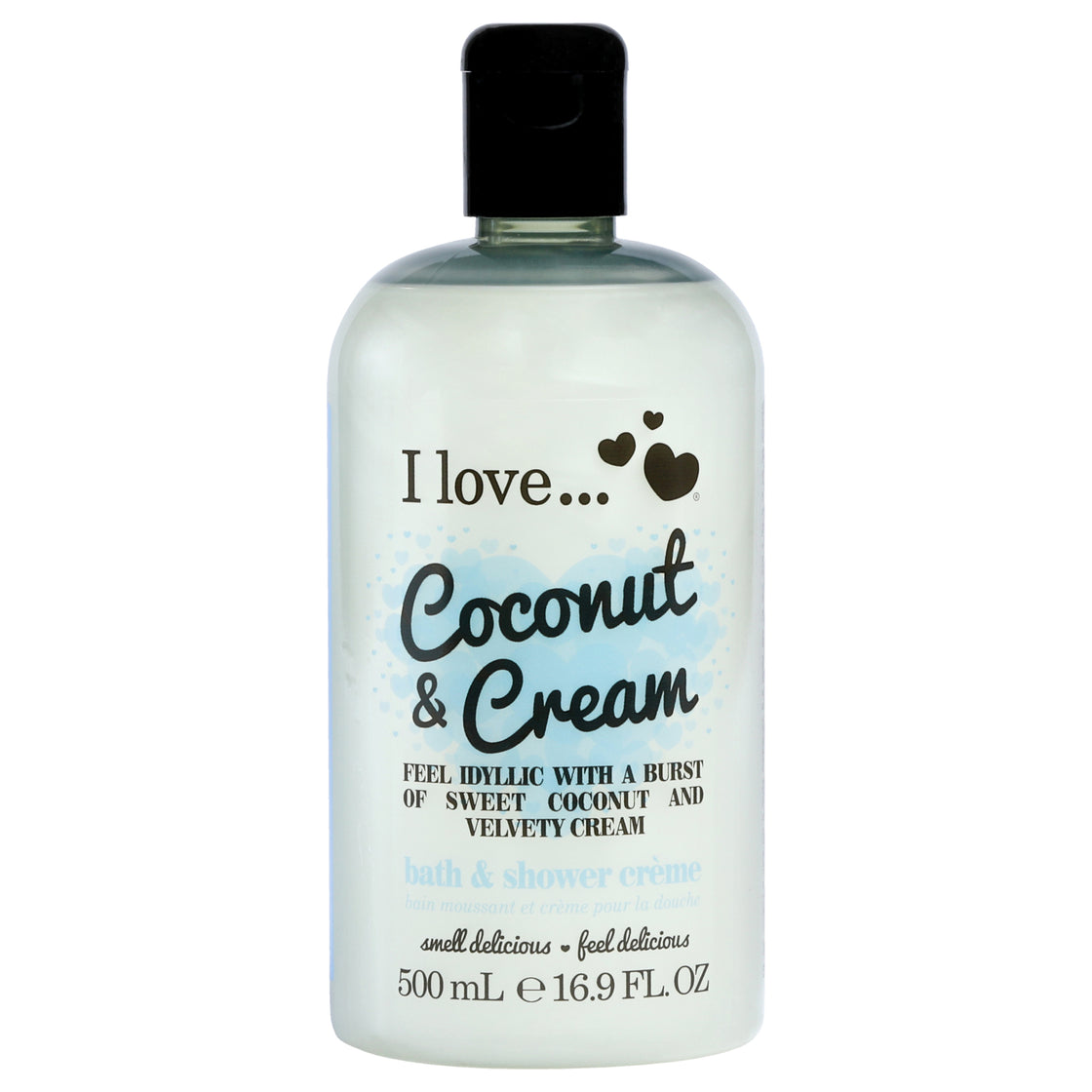 Bath and Shower Creme - Coconut and Cream by I Love Cosmetics for Women - 16.9 oz Shower Cream