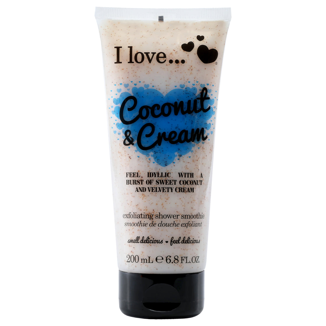 Exfoliating Shower Smoothie - Coconut and Cream by I Love Cosmetics for Women - 6.8 oz Exfoliator