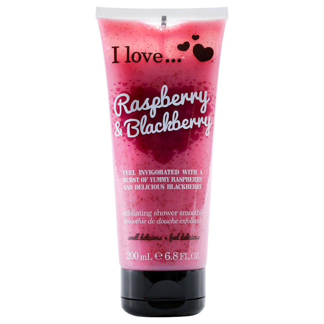 Exfoliating Shower Smoothie - Raspberry and Blackberry by I Love Cosmetics for Women - 6.8 oz Exfoliator