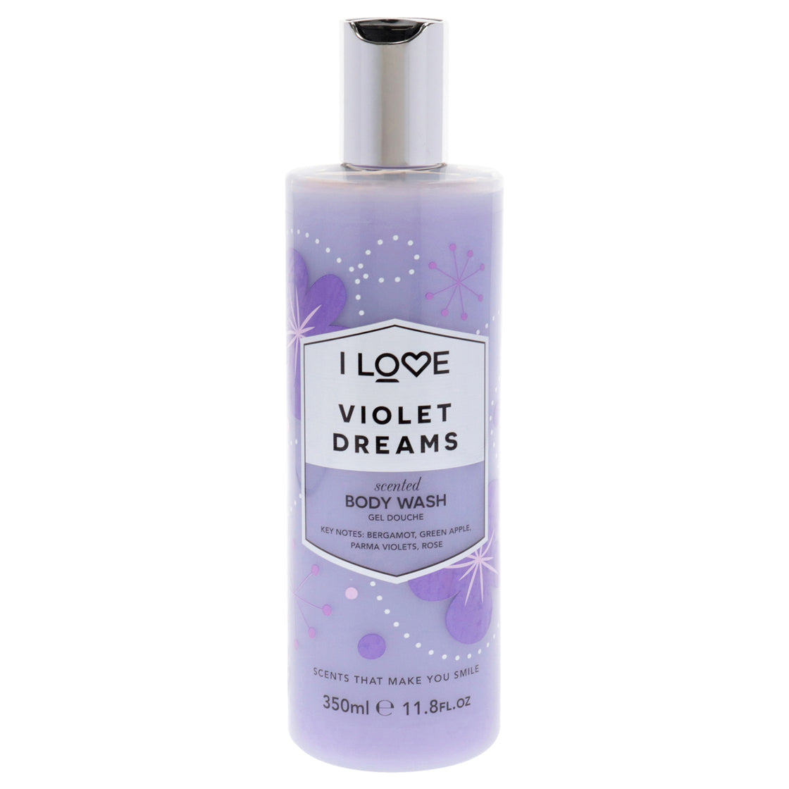 Scented Body Wash - Violet Dreams by I Love Cosmetics for Women - 11.8 oz Body Wash