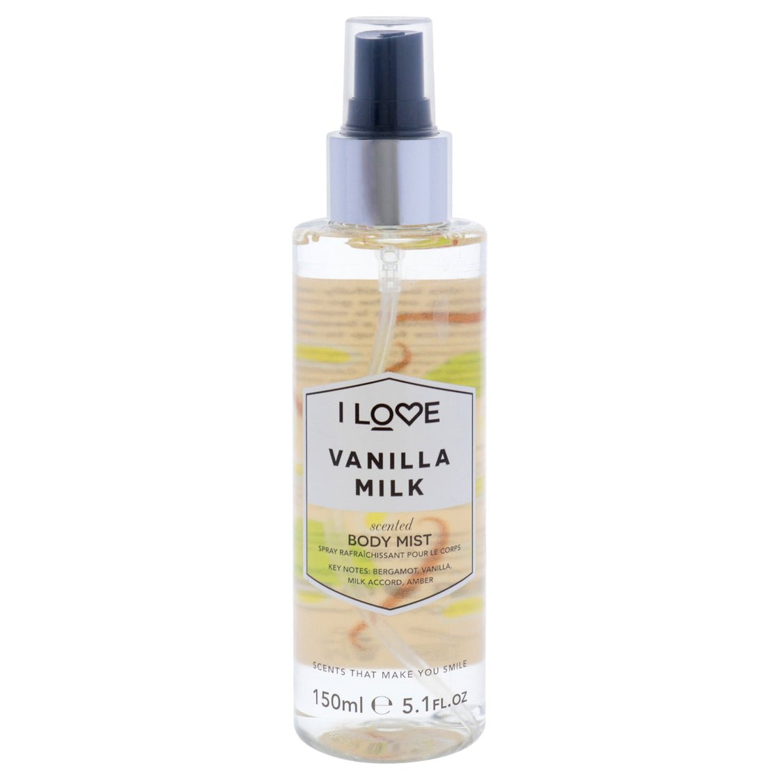 Scented Body Mist - Vanilla Milk by I Love Cosmetics for Women - 5.1 oz Body Mist