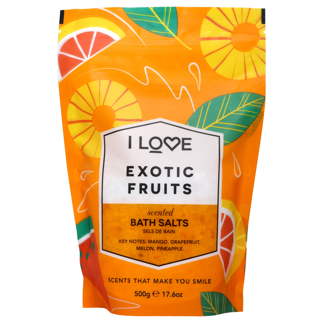 Scented Bath Salts - Exotic Fruit by I Love Cosmetics for Women - 17.6 oz Bath Salt