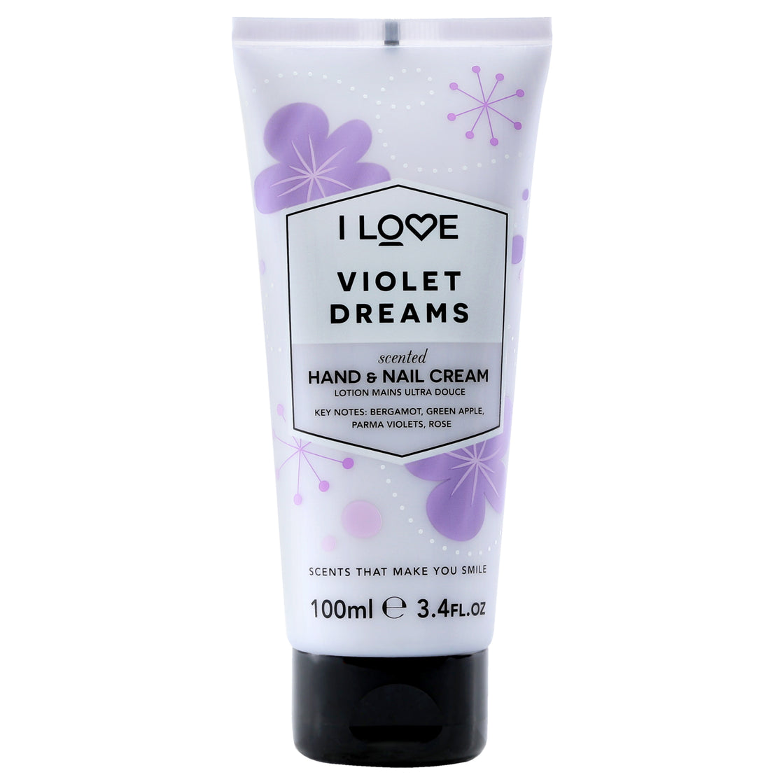 Scented Hand and Nail Cream - Violet Dreams by I Love Cosmetics for Women - 3.4 oz Cream