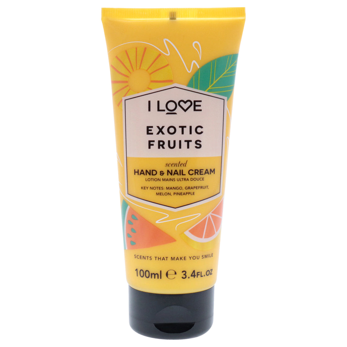 Scented Hand and Nail Cream - Exotic Fruit by I Love Cosmetics for Women - 3.4 oz Cream