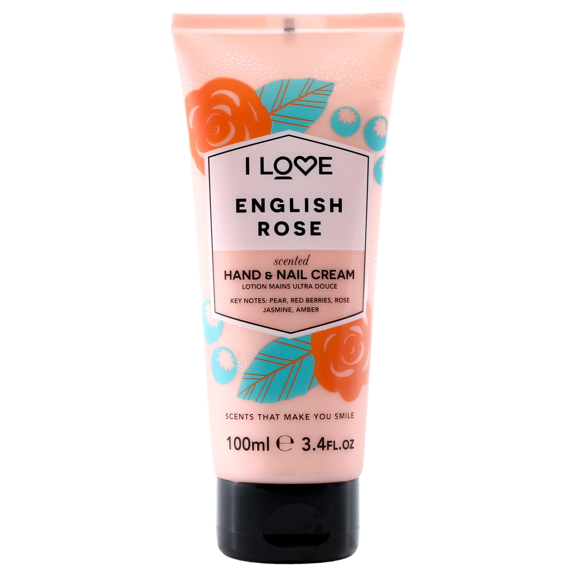 Scented Hand and Nail Cream - English Rose by I Love Cosmetics for Women - 3.4 oz Cream