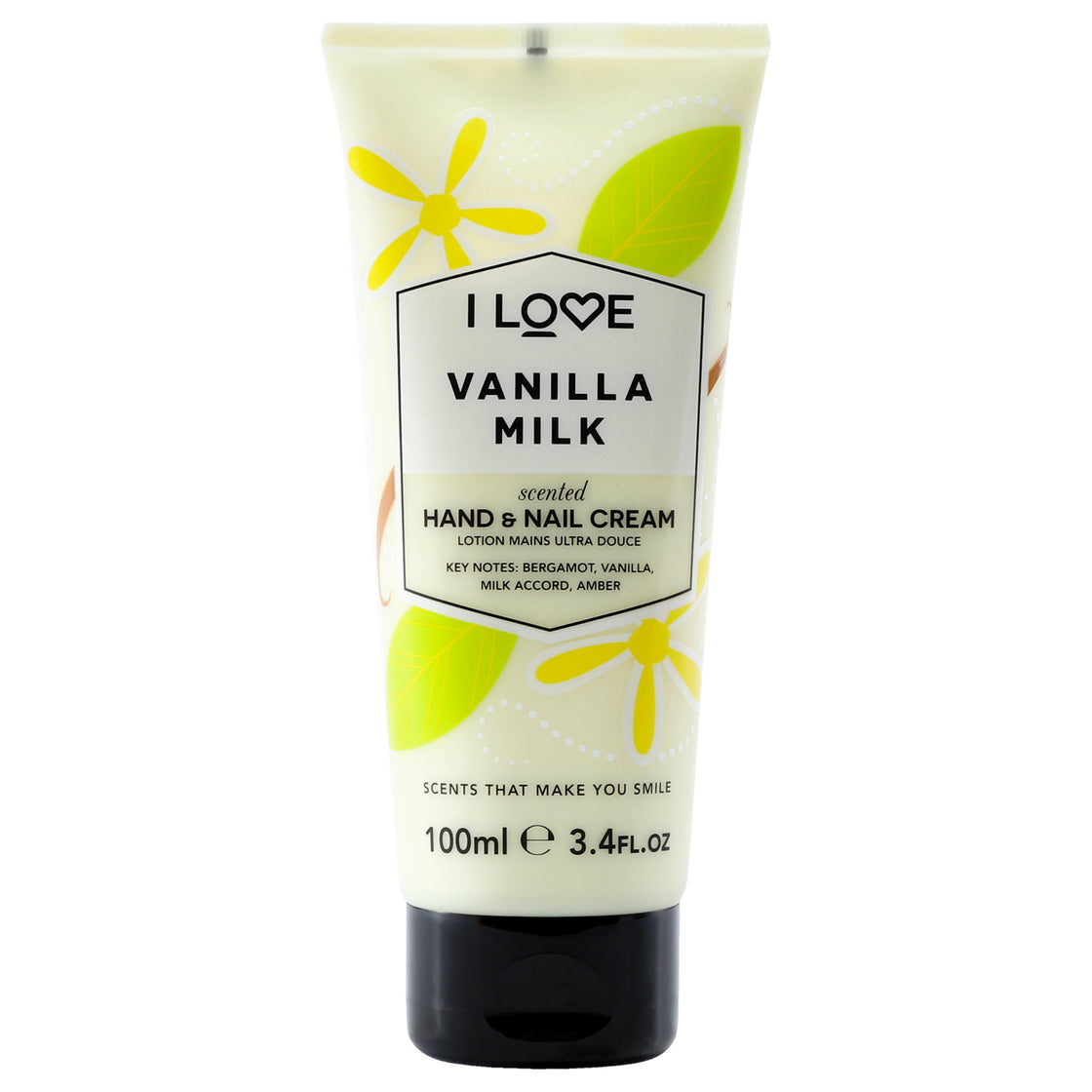 Scented Hand and Nail Cream - Vanilla Milk by I Love Cosmetics for Women - 3.4 oz Cream