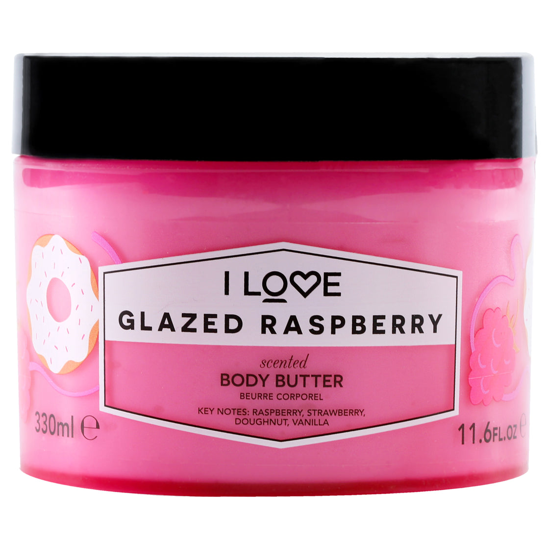 Scented Body Butter - Glazed Raspberry by I Love Cosmetics for Women - 11.6 oz Body Butter