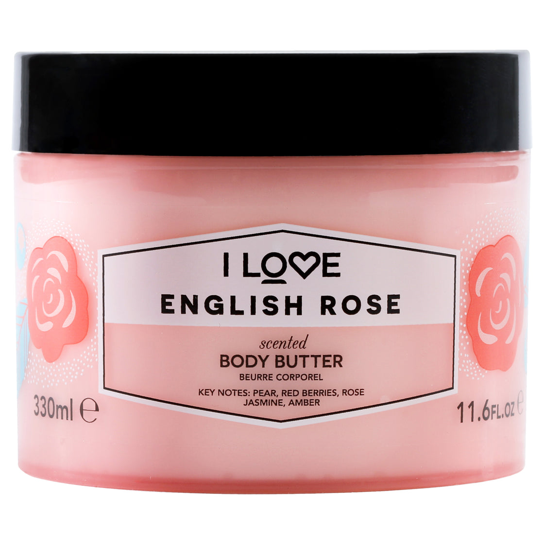 Scented Body Butter - English Rose by I Love Cosmetics for Women - 11.6 oz Body Butter