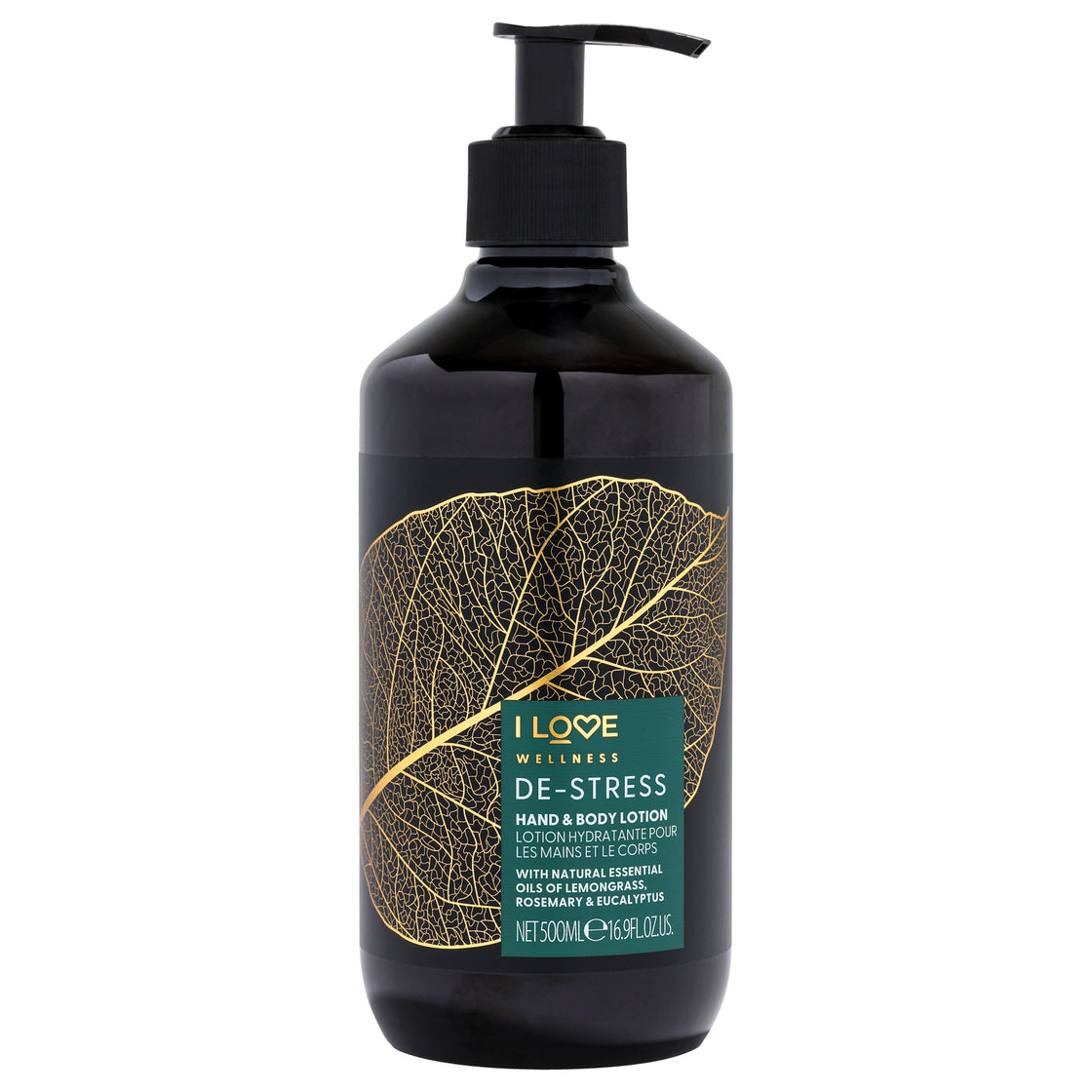 Wellness Hand and Body Lotion - De-Stress by I Love Cosmetics for Women - 16.9 oz Body Lotion