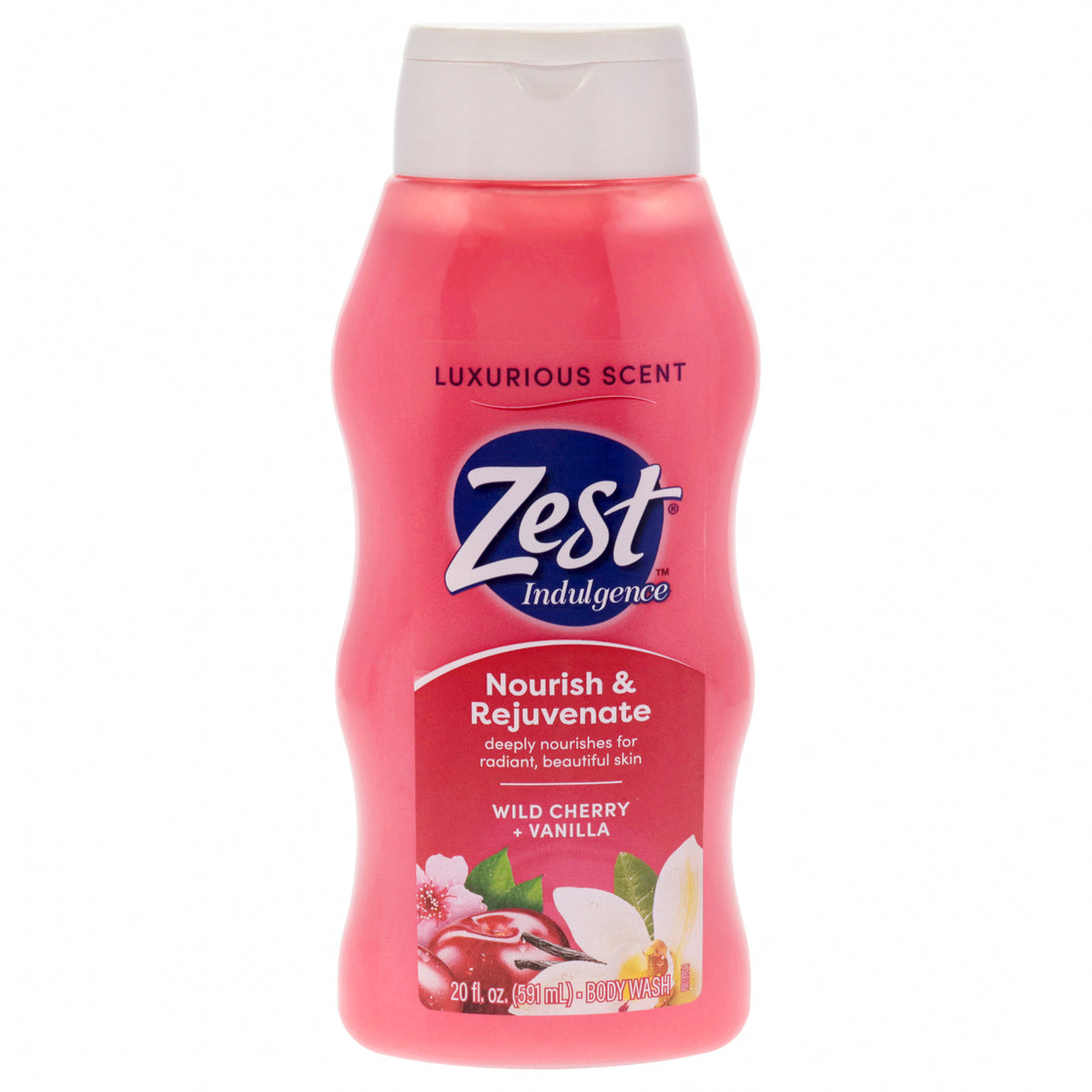 Nourish and Rejuvenate Body Wash - Wild Cherry and Vanilla by Zest for Women - 20 oz Body Wash