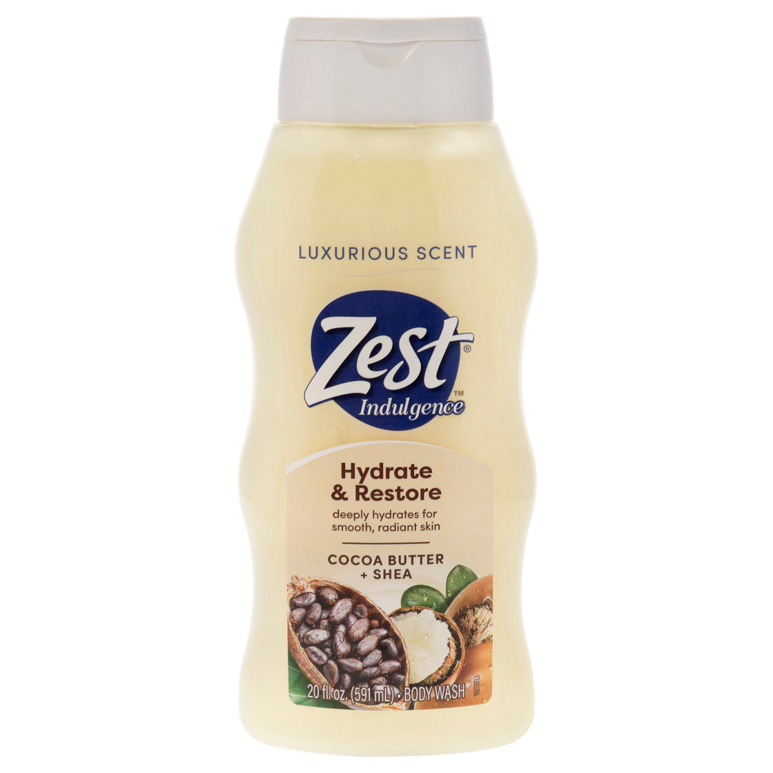 Hydrate and Restore Body Wash - Cocoabutter and Shea by Zest for Women - 18 oz Body Wash