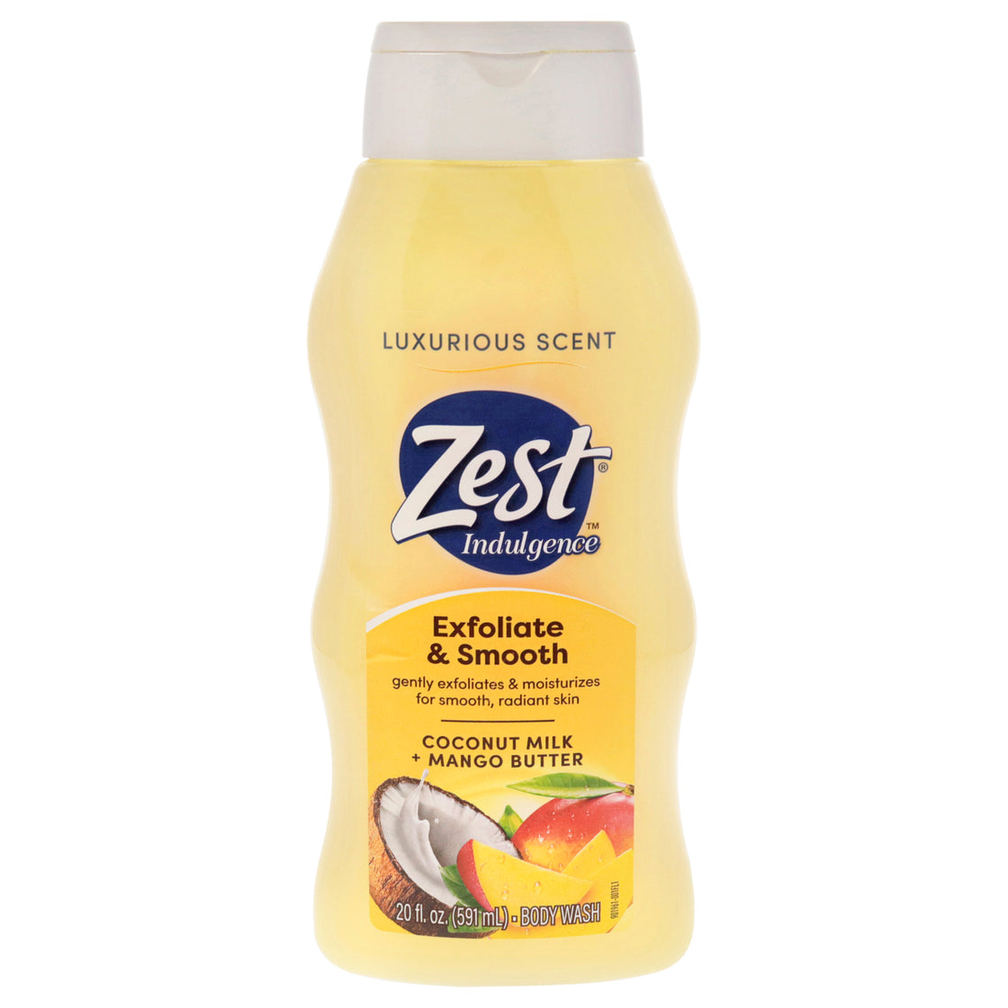 Exfoliate and Smooth Body Wash - Coconut Milk and Mango Butter by Zest for Women - 20 oz Body Wash