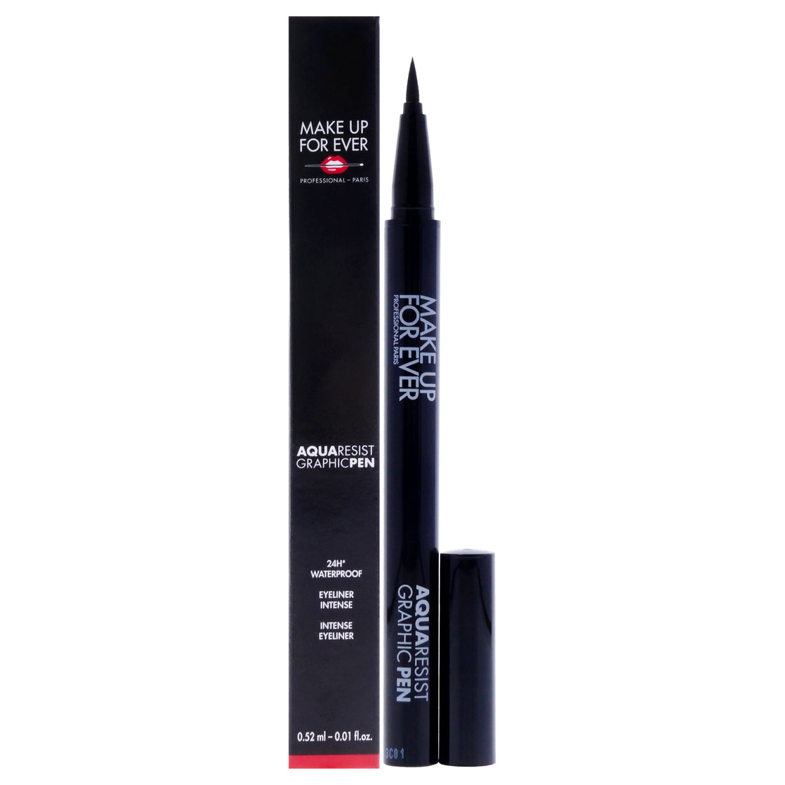 Aqua Resist Graphic Pen 24H Waterproof - 1 Black by Make Up For Ever for Women - 0.01 oz Eyeliner