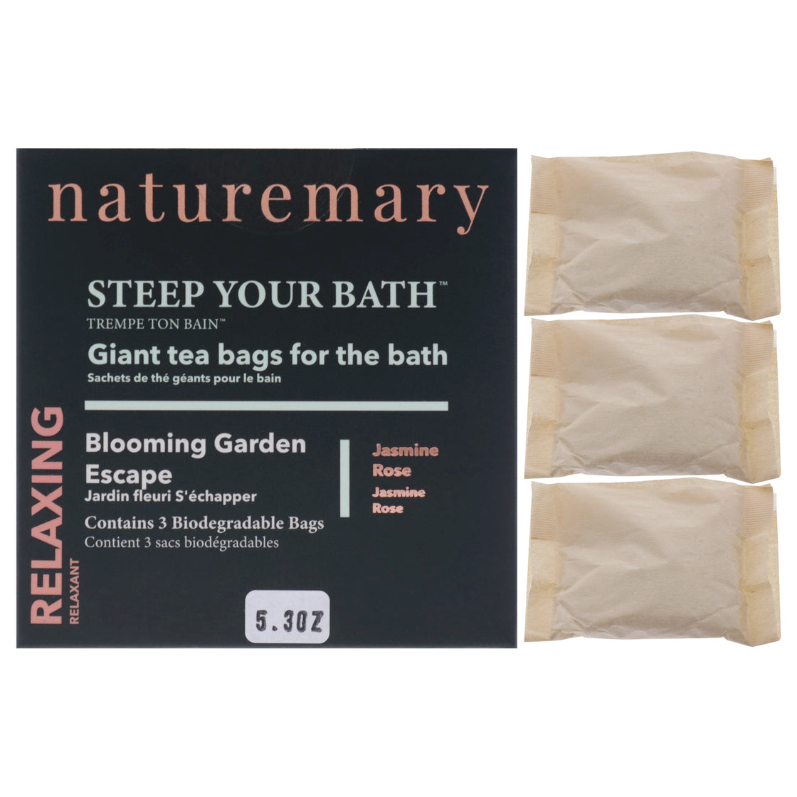 Relaxing Steep Your Bath Blooming Garden Escape - Jasmine Rose by Naturemary for Unisex - 5.30 oz Bath Soak