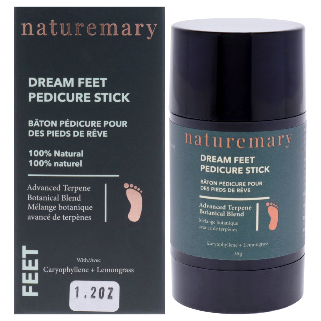 Dream Feet Pedicure Stick by Naturemary for Unisex - 1.23 oz Balm