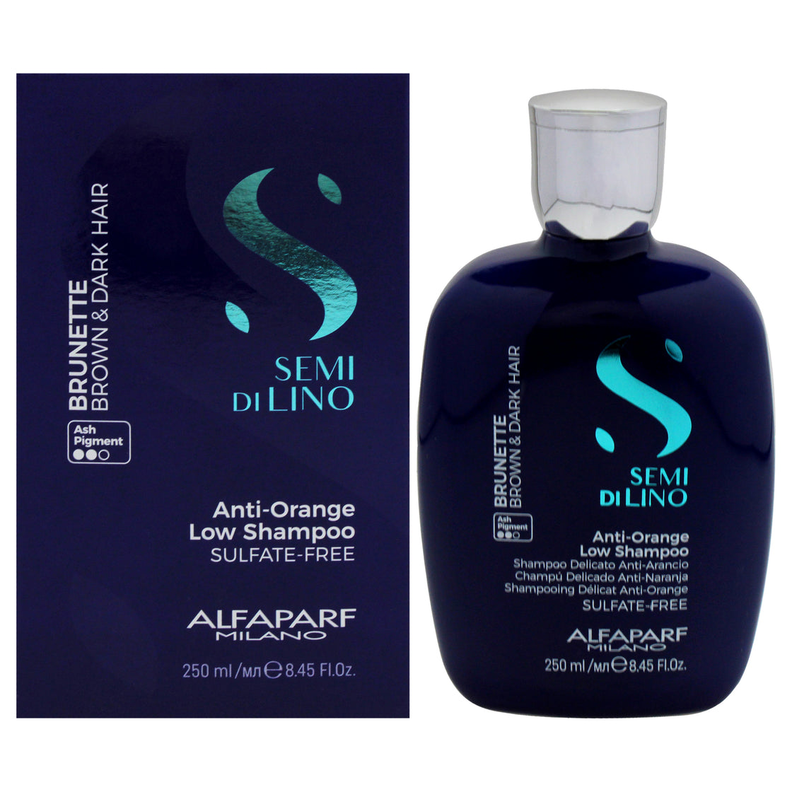 Semi Di Lino Brunette Anti-Orange Low Shampoo by Alfaparf Milano for Unisex - 8.45 oz Shampoo