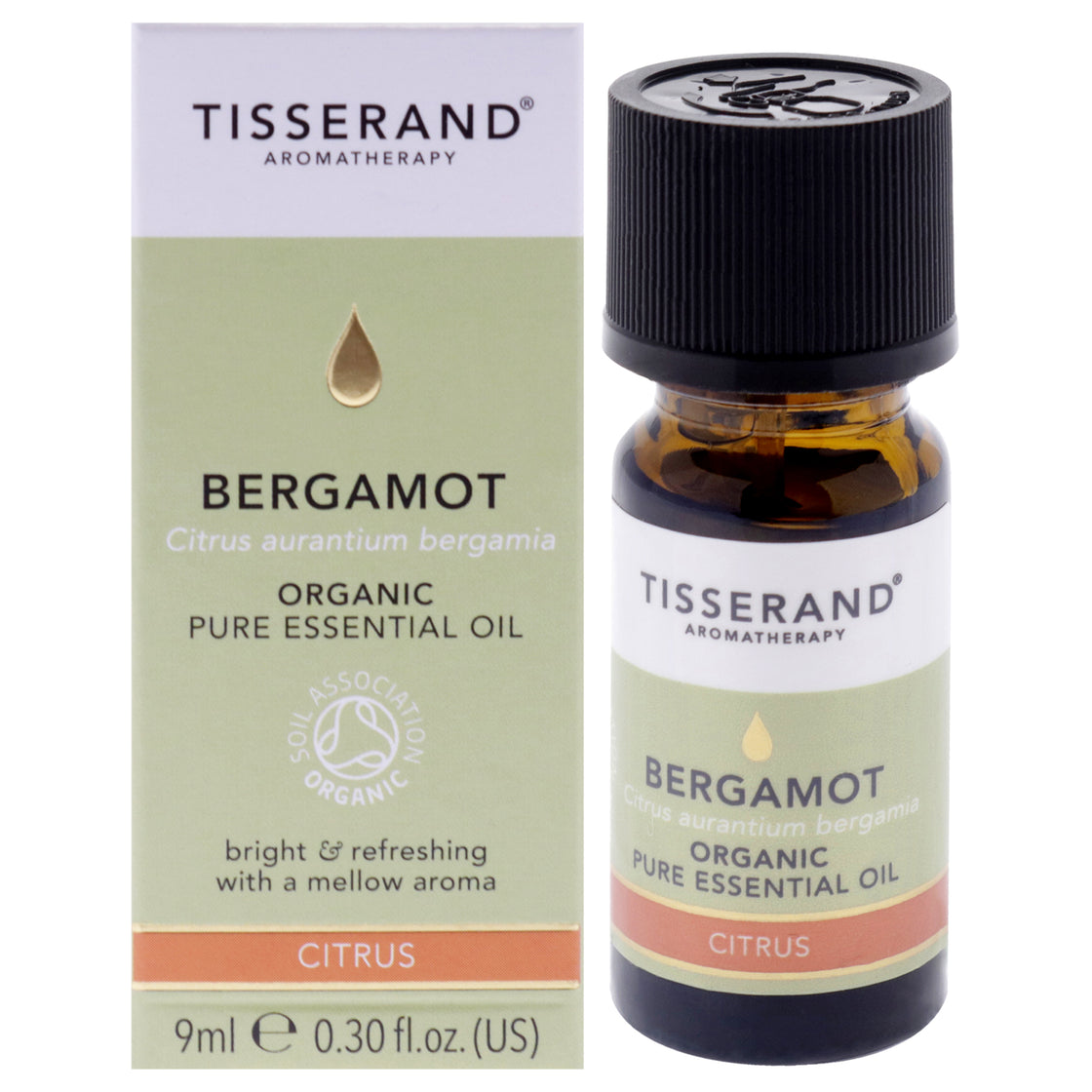 Organic Pure Essential Oil - Bergamot by Tisserand for Unisex - 0.30 oz Oil