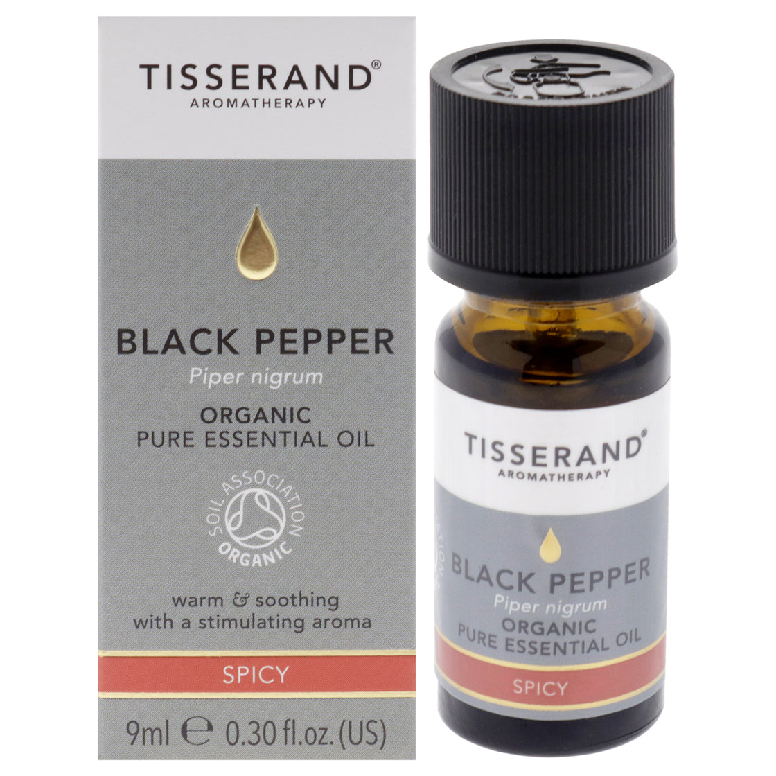 Organic Pure Essential Oil - Black Pepper by Tisserand for Unisex - 0.30 oz Oil