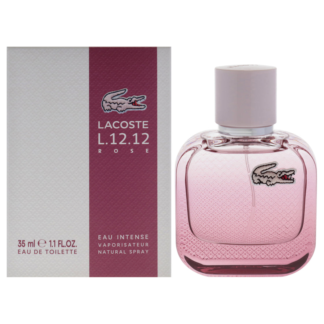 Lacoste Eau De L.12.12 Rose Eau Intense by Lacoste for Women - 1.1 oz EDT Spray