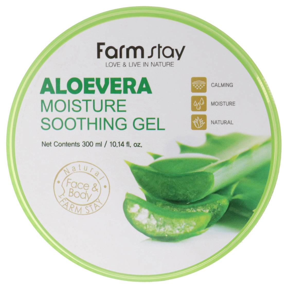 Aloevera Moisture Smoothing Gel by FarmStay for Women - 10.14 oz Gel