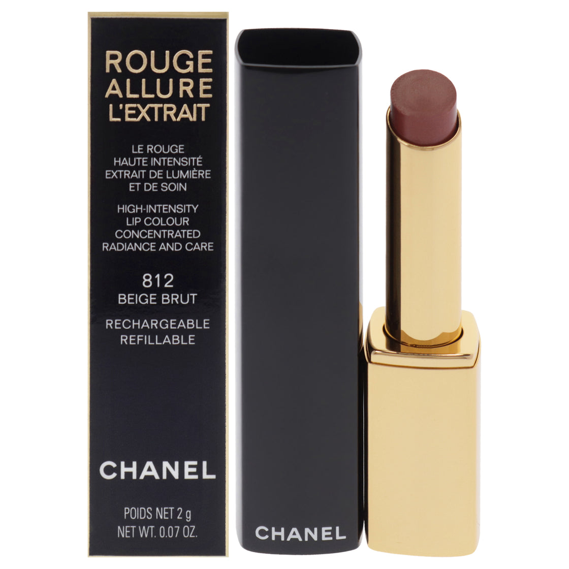 Rouge Allure Lextrait Lipstick - 812 Beige Brut by Chanel for Women - 0.07 oz Lipstick (Refillable)