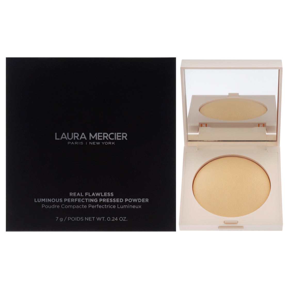 Real Flawless Luminous Perfecting Pressed Powder - Translucent Honey by Laura Mercier for Women - 0.23 oz Powder