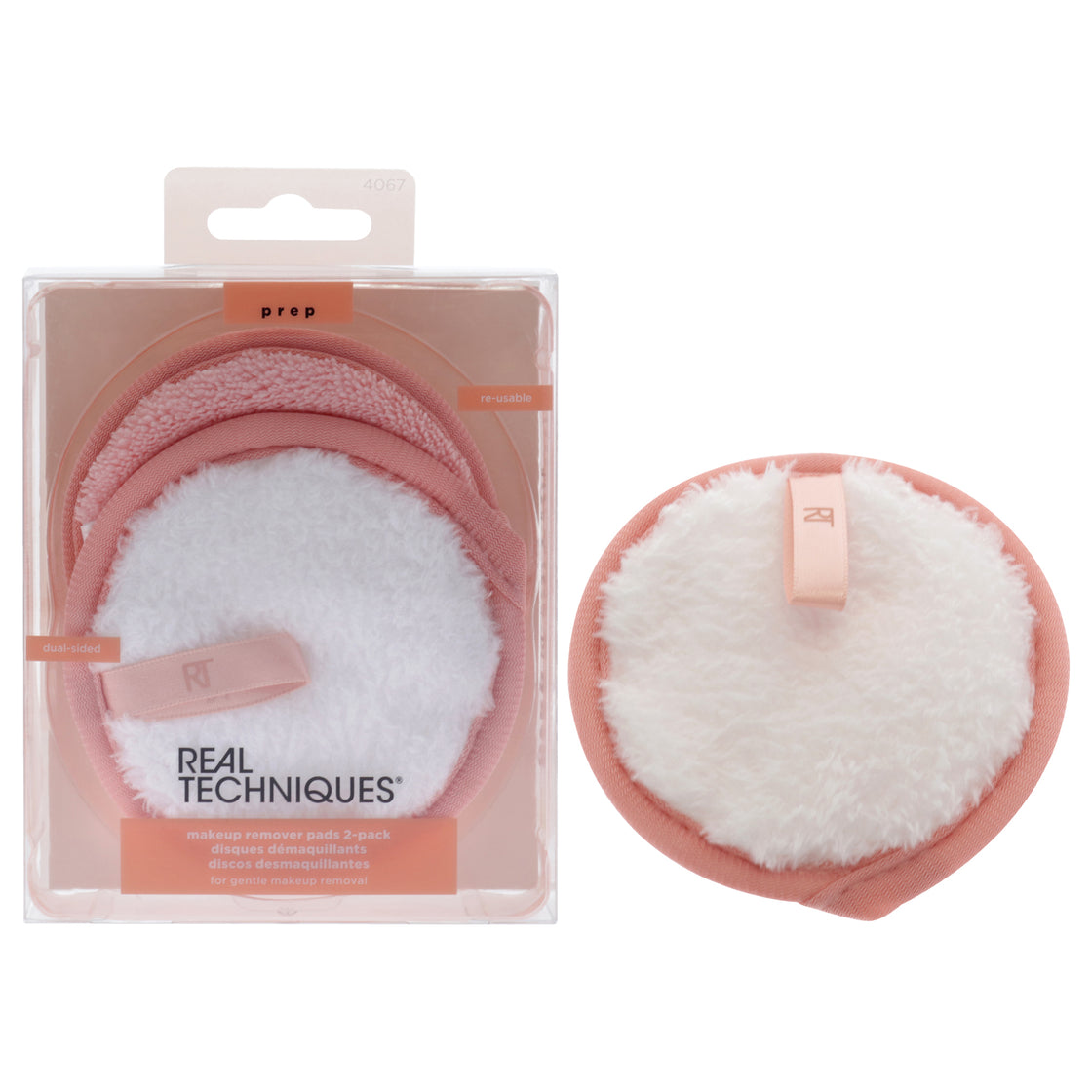 Makeup Remover Pads Reusable Plus Dual-Sided by Real Techniques for Women - 2 Pc Pads