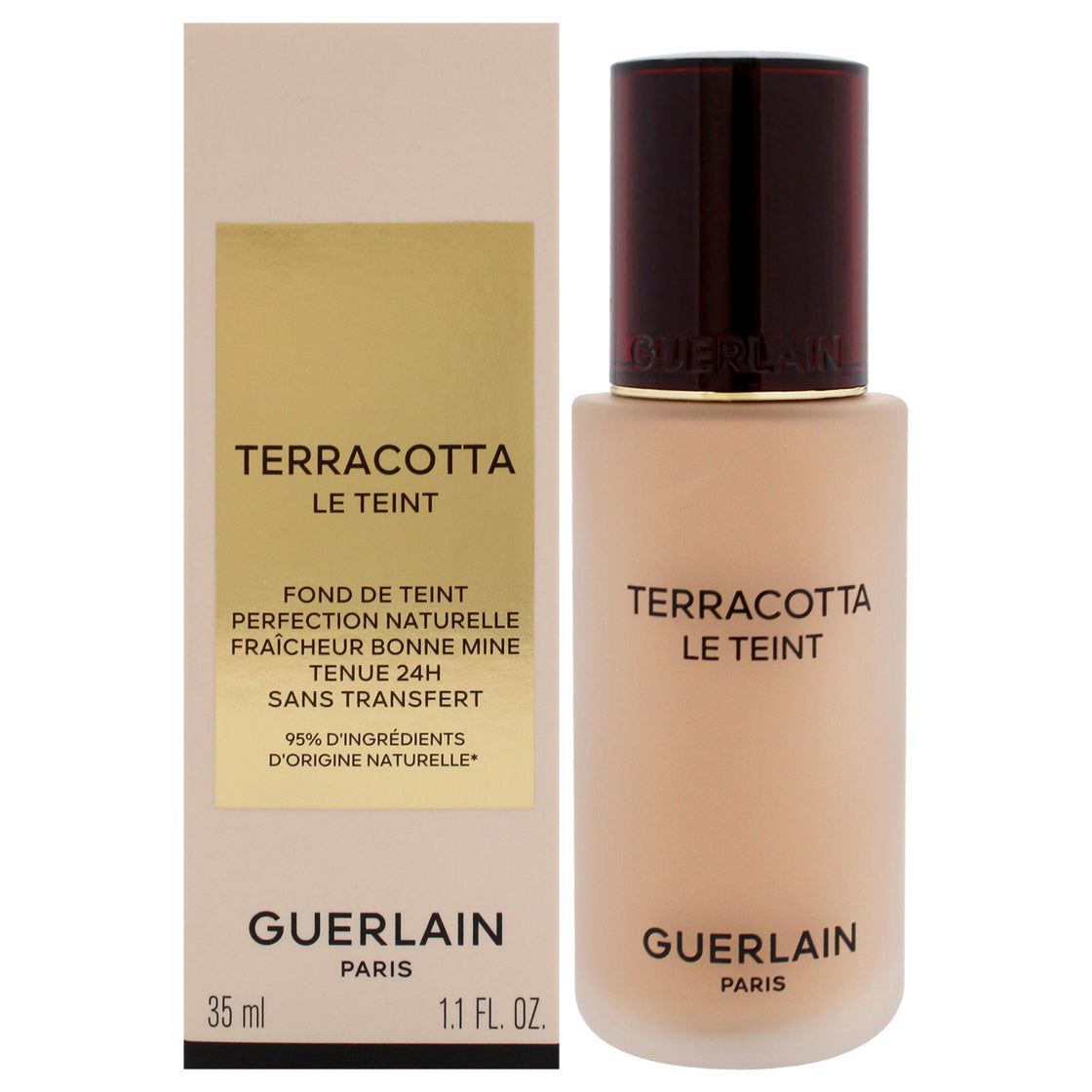 Terracotta Le Teint 24H Wear No-Transfer Foundation - 3.5N Neutral by Guerlain for Women - 1.1 oz Foundation