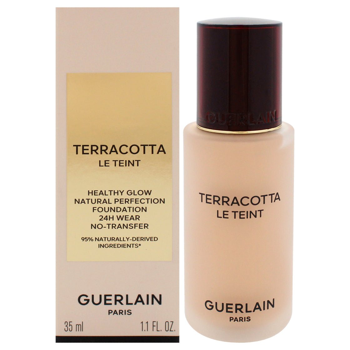 Terracotta Le Teint 24H Wear No-Transfer Foundation - 2.5N Neutral by Guerlain for Women - 1.1 oz Foundation