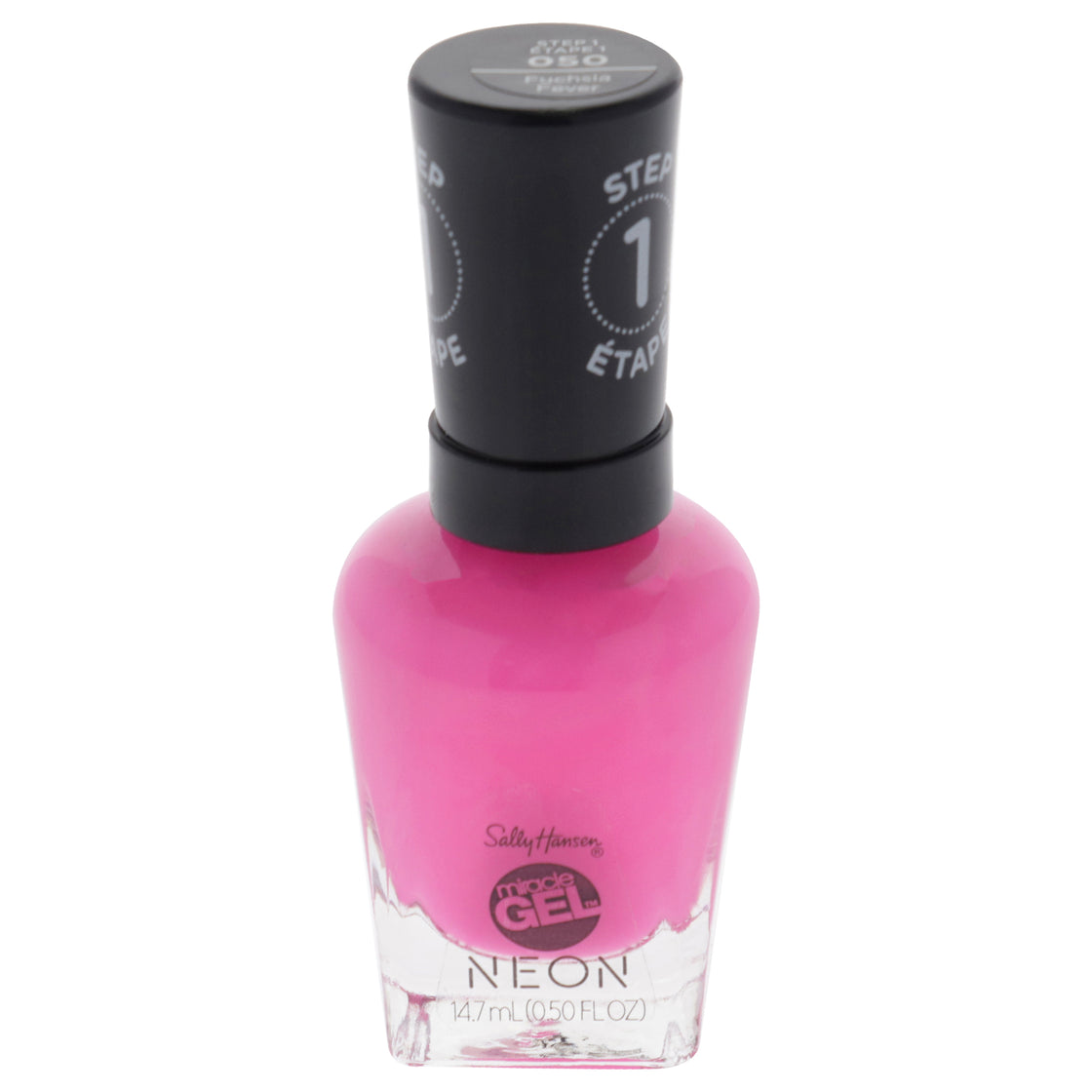 Miracle Gel Neon - 050 Fuchsia Fever by Sally Hansen for Women - 0.5 oz Nail Polish