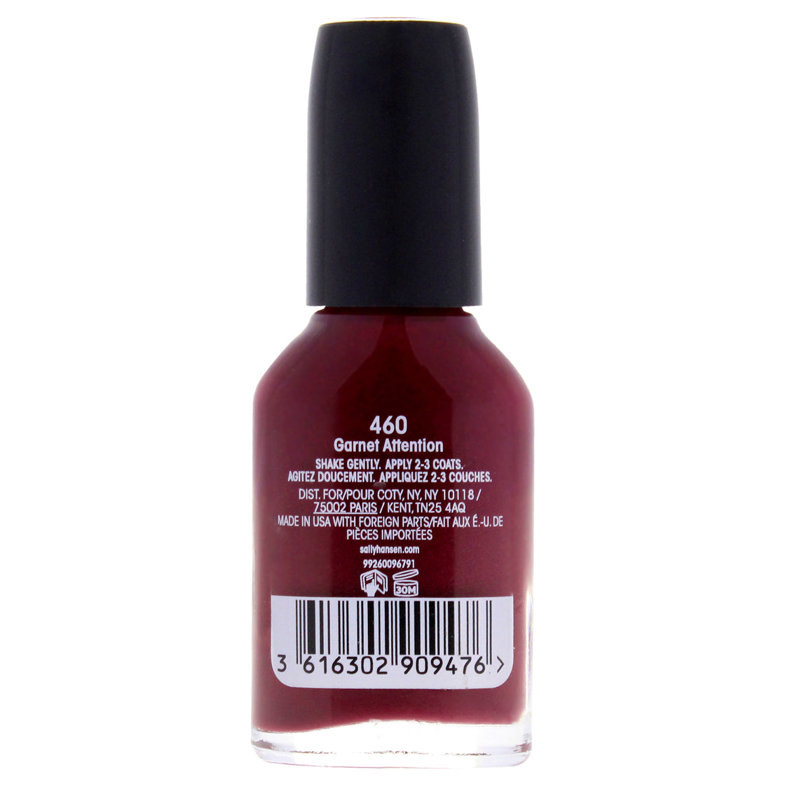 Hard As Nails - 460 Garnet Attention by Sally Hansen for Women - 0.45 oz Nail Polish