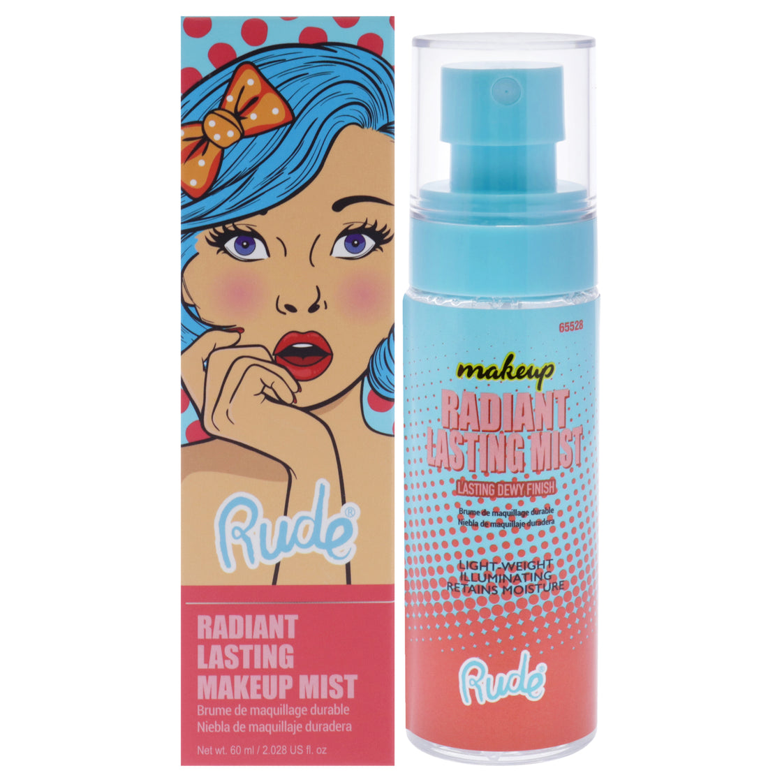 Radiant Lasting Makeup Mist by Rude Cosmetics for Women - 2 oz Mist