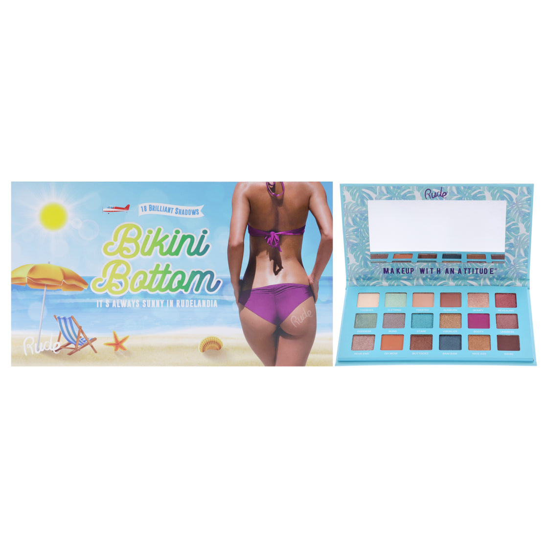 Bikini Bottom 18 Eye Shadow by Rude Cosmetics for Women - 0.63 oz Eye Shadow