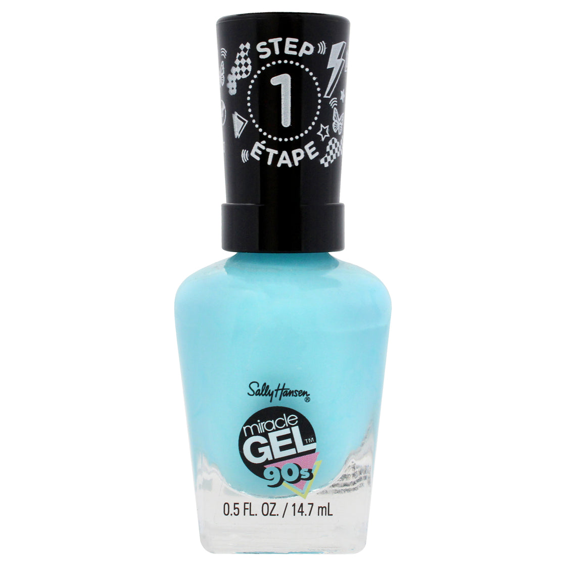 Miracle Gel 90s - 886 Did I Blue That? by Sally Hansen for Women - 0.5 oz Nail Polish