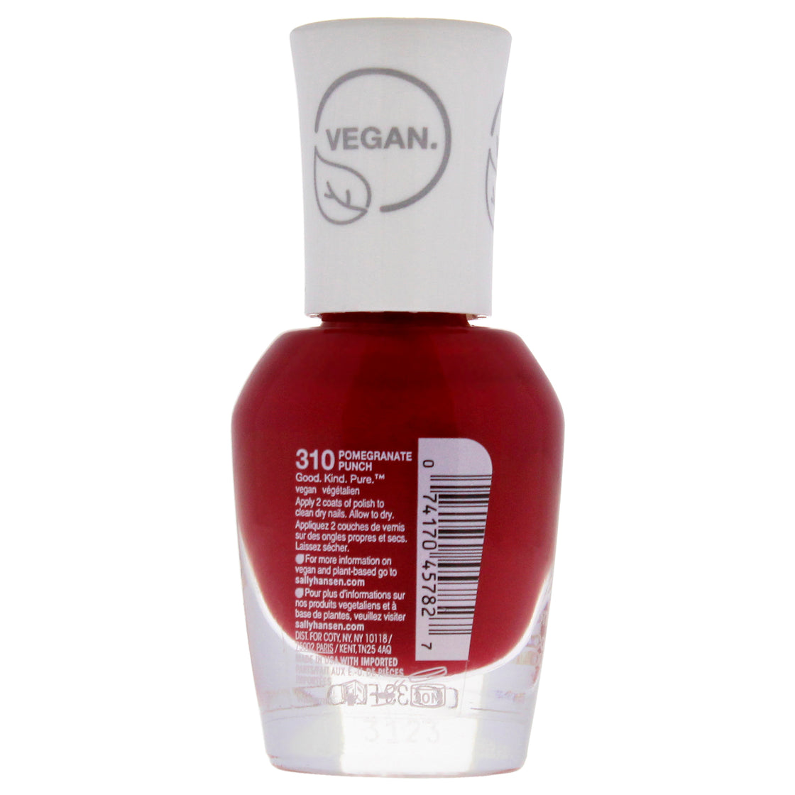 Good Kind Pure Vegan - 310 Pomegranate Punch by Sally Hansen for Women - 0.33 oz Nail Polish