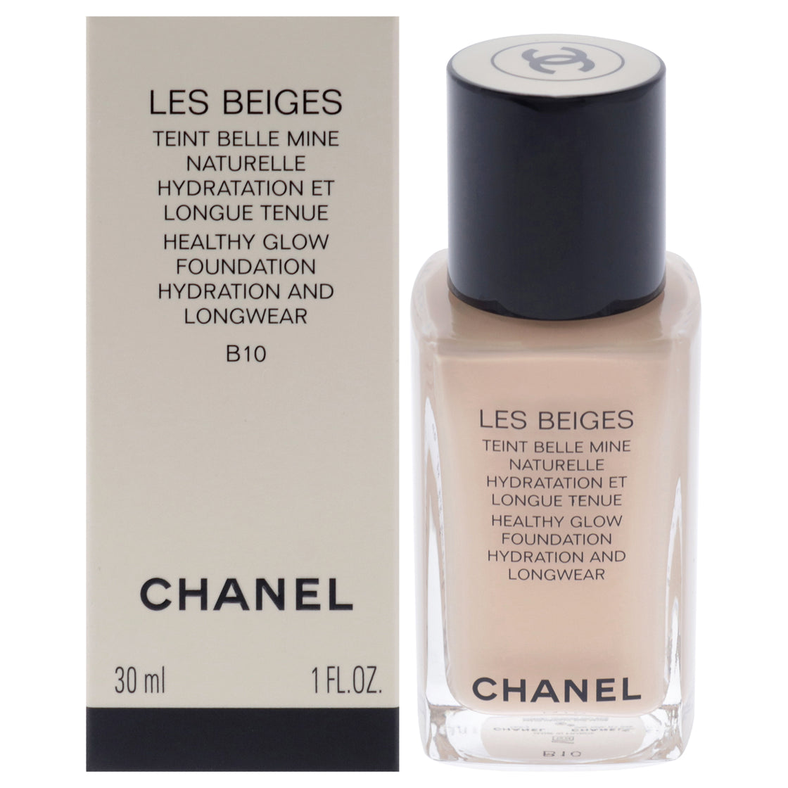 Les Beiges Healthy Glow Foundation - B10 Light Neutral Undertone by Chanel for Women - 1 oz Foundation