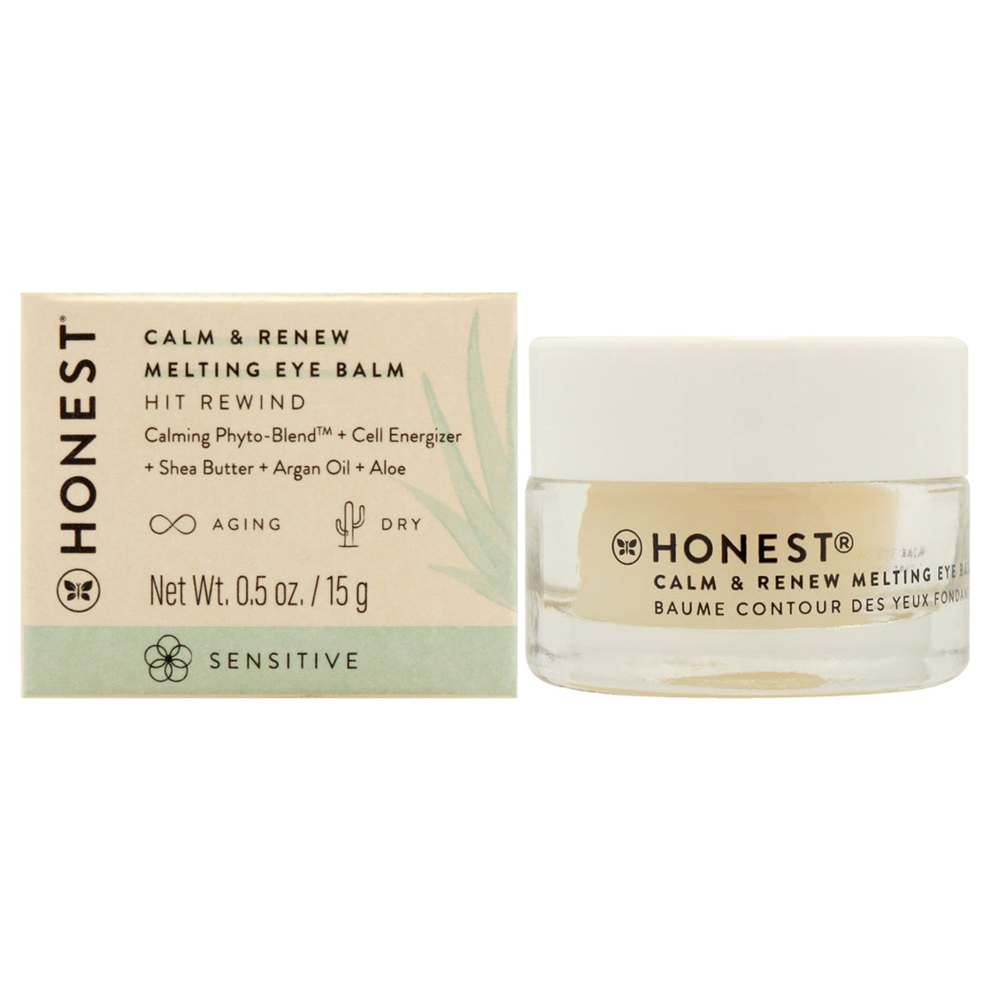 Calm And Renew Melting Eye Balm by Honest for Women - 0.5 oz Balm