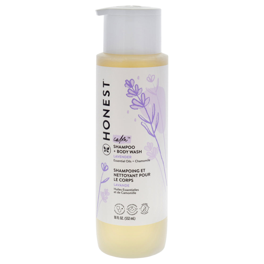 Calm Shampoo and Body Wash - Lavender by Honest for Kids - 18 oz Shampoo and Body Wash